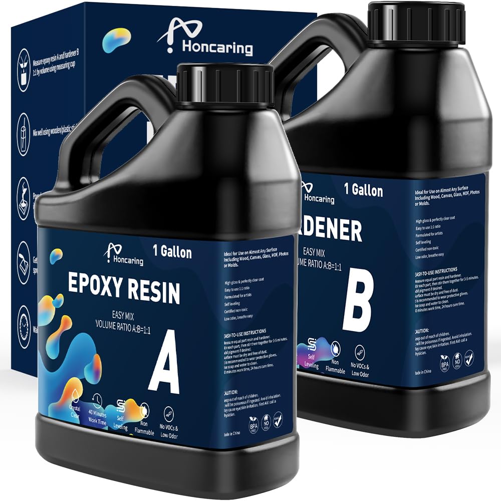 Photo inspiration: Visual Reference: Honcaring Epoxy Resin 2 Gal Crystal Clear Epoxy Resin Less