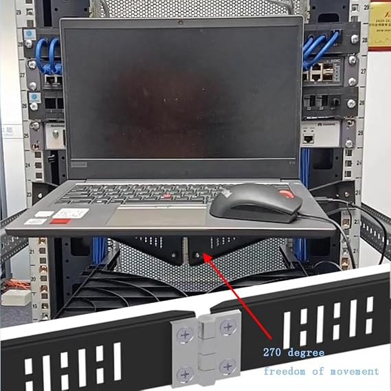 Setup.exe Installation Tool- Supports 110lb - Quick Mount for Patch Panel, Computer Cabinet, Server, Network Racks and Laptops - Compatible with 19 Rails, Square and Threaded Holes