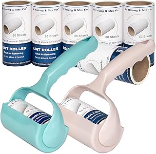 Lint Roller for Clothes, Lint Rollers for Pet Hair, Remover Roller, Extra Sticky roller for Clothes, Carpet, Sofa, Furniture, Lint Remover Brush, 2 Roller + 8 Refills, 480 Sheets Total