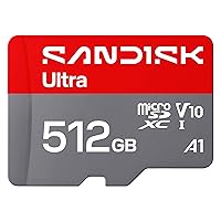 SANDISK Ultra scheda microSDXC 512 GB, UHS-I + SD Adapter (velocità di lettura fino a 195 MB/s)