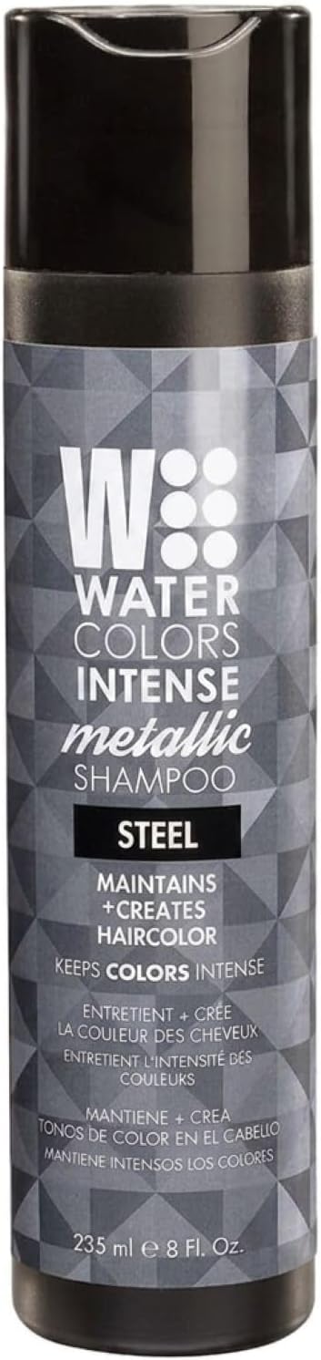Watercolors Intense Metallic Color Depositing Shampoo, Steel, 8 Fl Oz