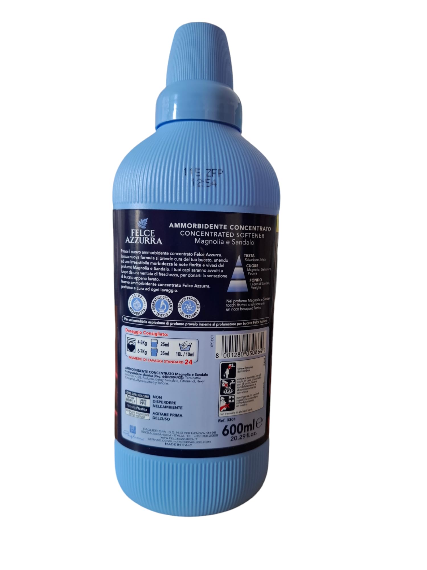 FELCE AZZURRA Koncentrat do płukania tkanin Magnolia & Sandał, 600ml