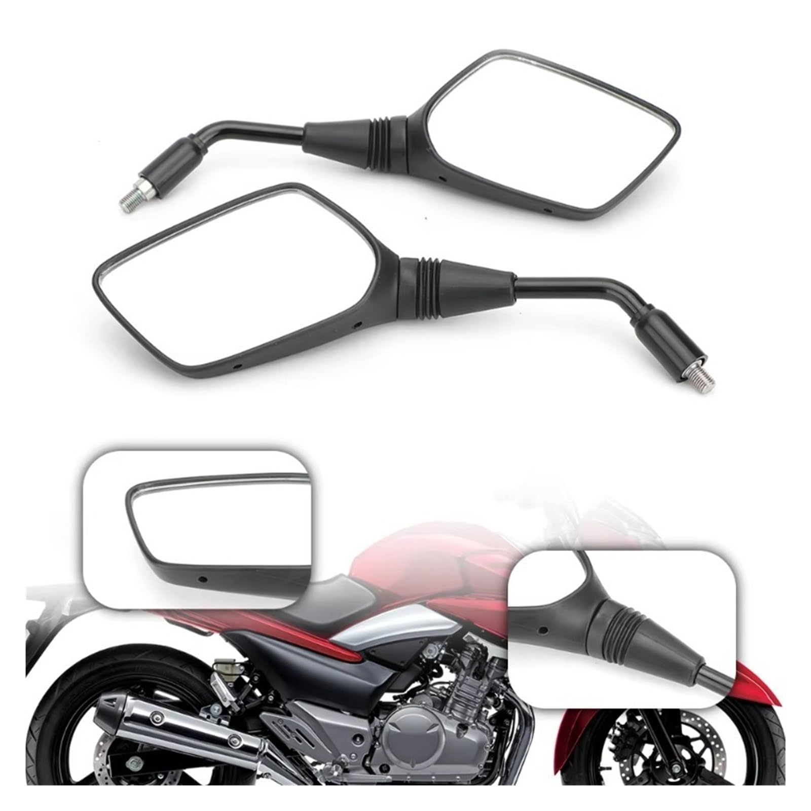 Specchietti Retrovisori Laterali Neri | Modelli applicabili: GW250 GW 250 DL250 DL650 V-Strom Vstrom DL 650