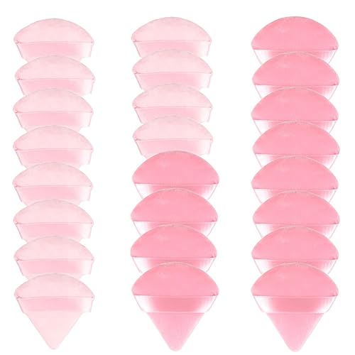 42 piezas de soplo de polvo polvo de algodón de soplado triangular lavable para la cara polvo corporal suelto para polvo suelto base cosmética