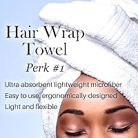 L'ANGE Microfiber Hair Wrap Towel - Quick-Dry Frizz-Free Absorbent Wrap for All Hair Types, Sleep & Shower