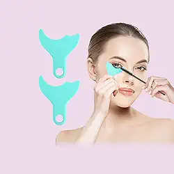 Protetor de rímel, ferramenta aplicadora de maquiagem de cílios, almofadas auxiliares de delineador, protetores de sombra reutilizáveis de silicone para maquiagem dos olhos