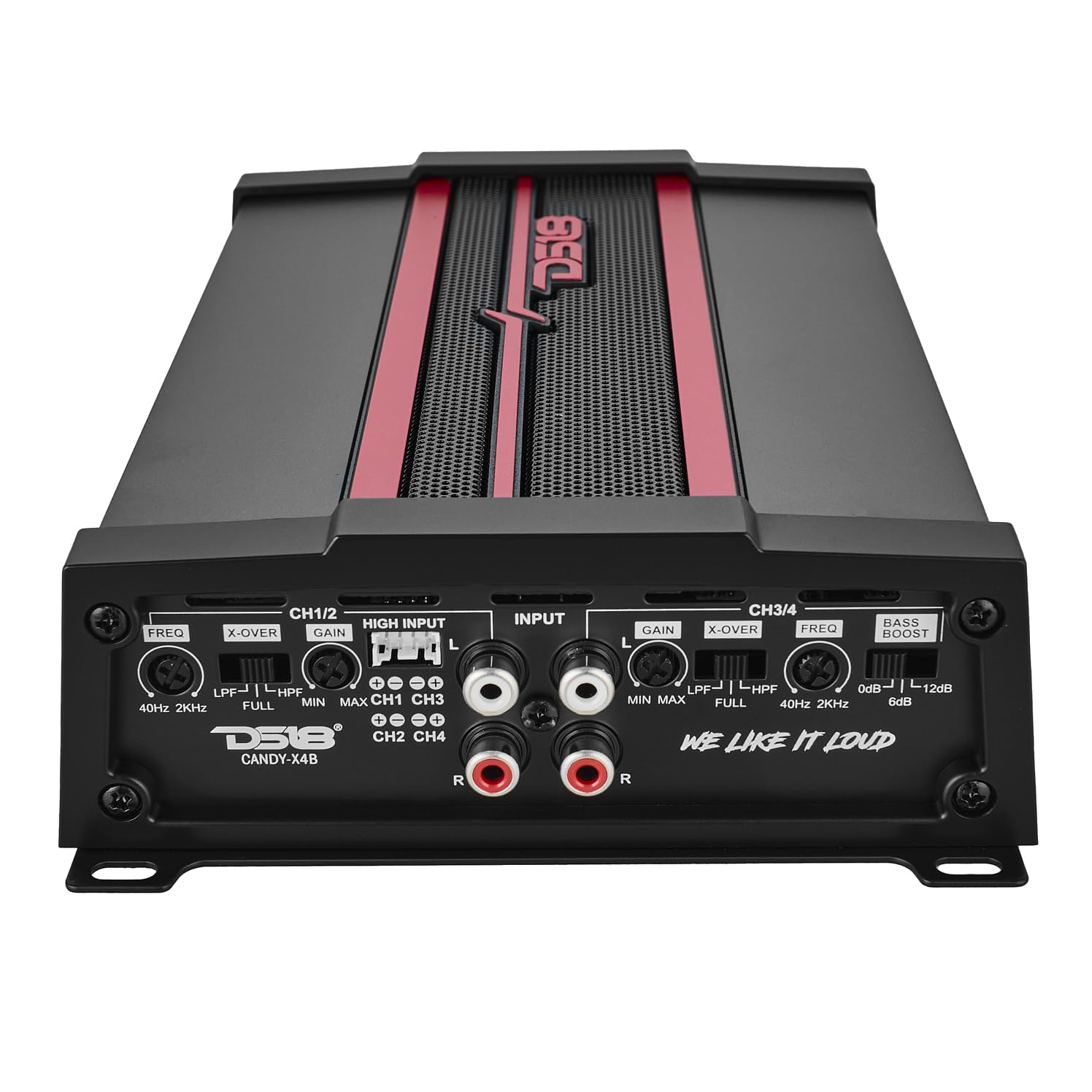 DS18 CANDY-X4B Car Amplifier 4-Channel Class D, 1600W Peak Power RMS, 4 x 120W at 4 Ohm, 4 x 200W at 2 Ohm, and 2 x 350W at 4 Ohm Bridge - Compact Size, fits into Any Vehicle - Image 7