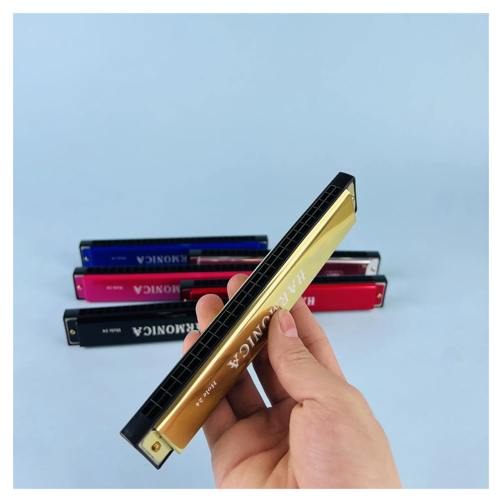 Amazon.com: Chromatic Harmonica 24 Holes(Red) : Musical Instruments