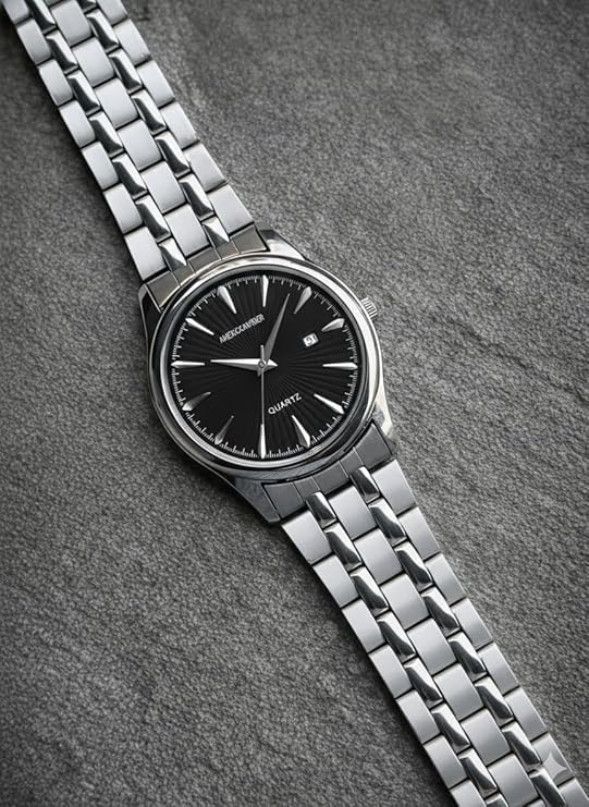 Image of Mister Empire Affordable Men's Wrist Watch Under 499 | Men Watch | Classic Round Dial | Quartz Movement | Stainless Steel Belt | Lightweight & Durable Design | Analog Display | Adjustable Lock |Trendy Party & Office Wear