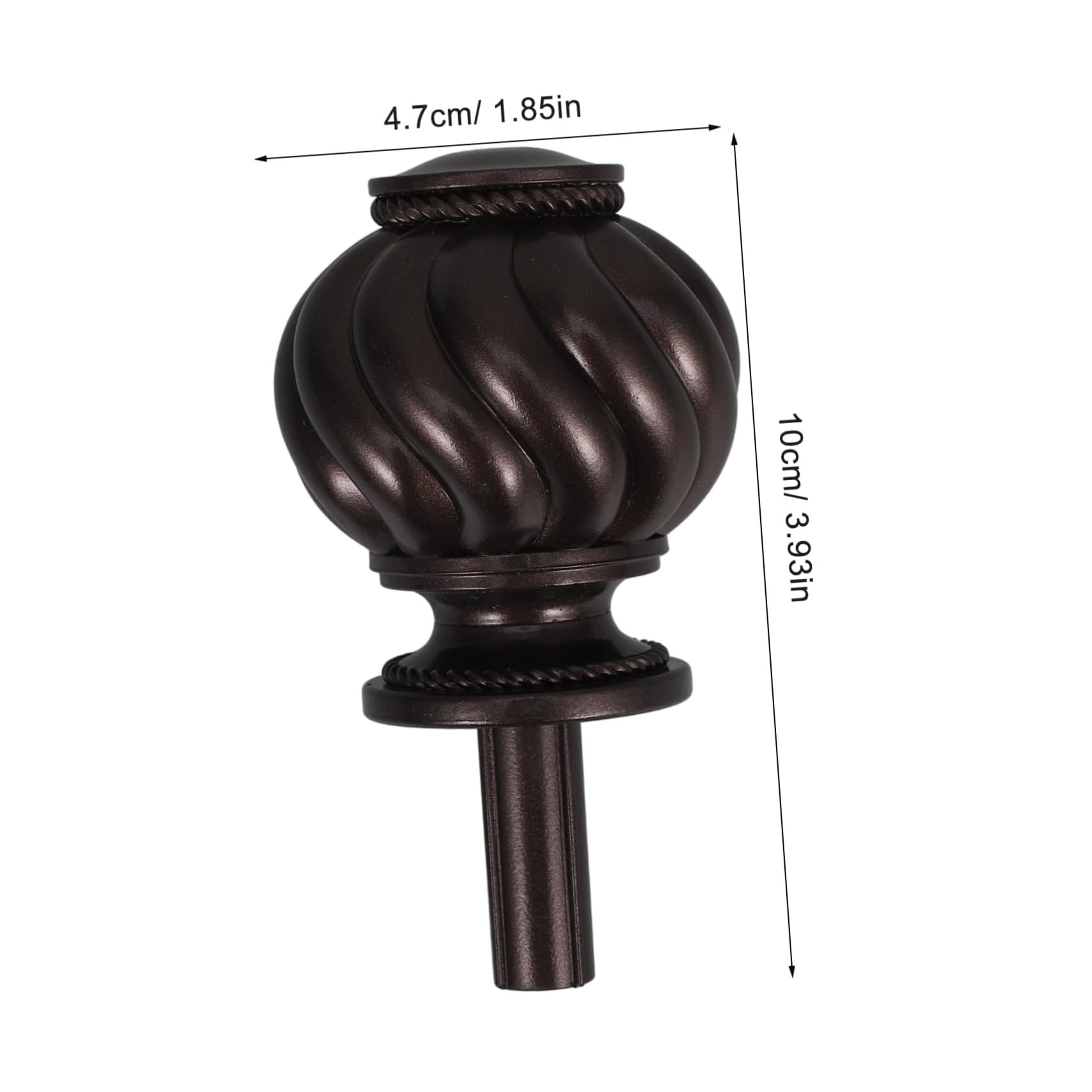 TOPPERFUN Drapery Rod End Caps Metal Curtain Rod Finials End Cap Decorative Window Treatments