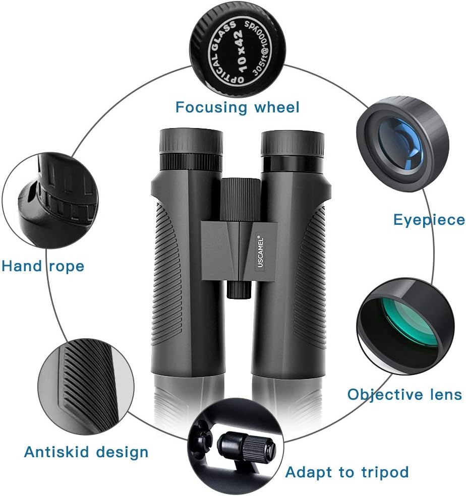 Get Discount 70% Price 10x42 Roof Prism Binoculars for Adults, HD Professional Binoculars for Bird Watching with Low Light Night Vision & BAK4 Prism FMC Lens