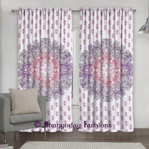 Traditional India Indian Mandala Bedroom Curtains, Tapestry Drapes, Mandala Wall Hanging, Indian Curtains, Boho Decor, Mandala Window Treatment 80 x104 Inch