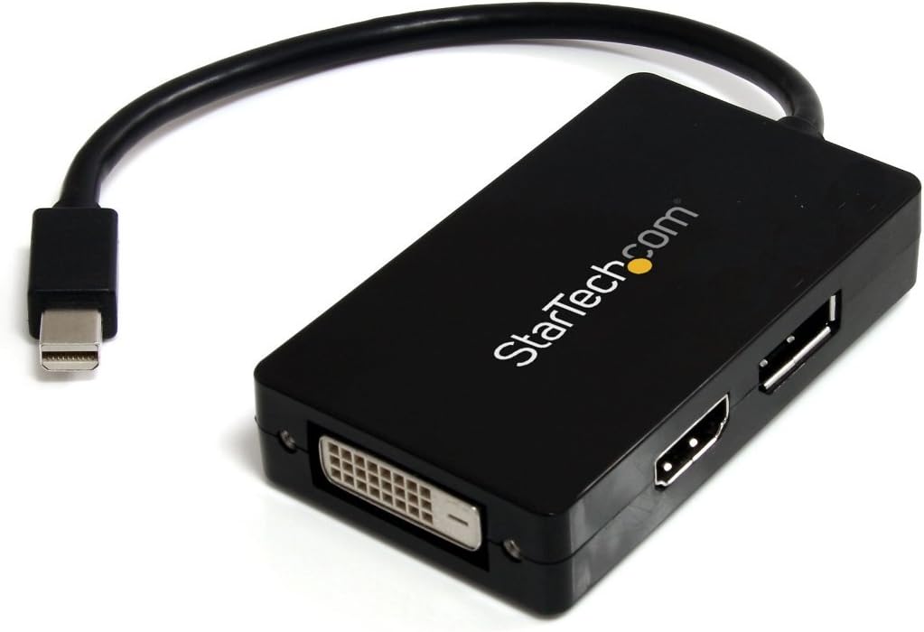 StarTech.com Travel A/V adapter - 3-in-1 Mini DisplayPort to DisplayPort DVI or HDMI converter (MDP2DPDVHD)