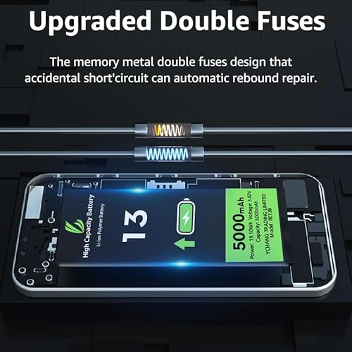 LL TRADER Akku für iPhone 13, 5000 mAh, Lithium-Polymer-Akku, hohe Kapazität, mit Reparaturwerkzeug 2025