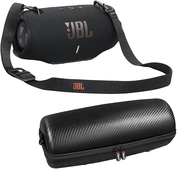 JBL Xtreme 4 Bluetooth Speaker with gSport Carbon Fiber Case (Black)
