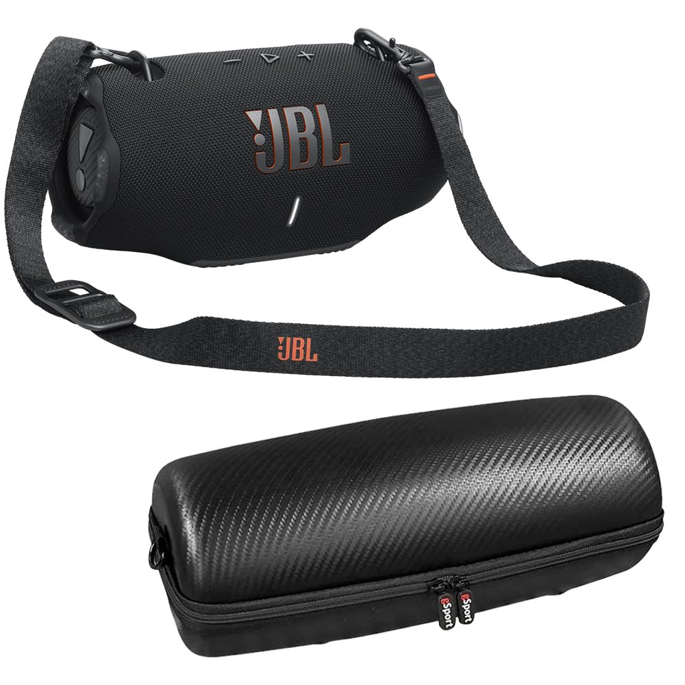 JBL Xtreme 4 Bluetooth Speaker with gSport Carbon Fiber Case Black