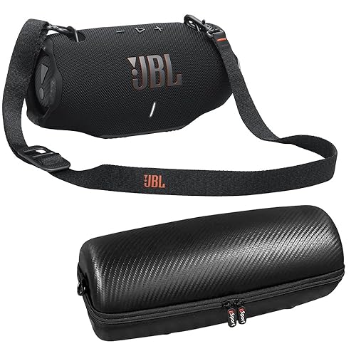 JBL Xtreme 4 Bluetooth Speaker with gSport Carbon Fiber Case (Black)