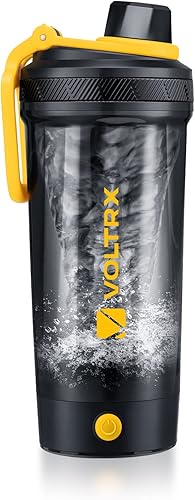 Miniatura 8 de VOLTRX Botella agitadora, mezclador eléctrico recargable de galio USB C para batidos de proteínas y batidos de reemplazo de comidas, sin BPA,
