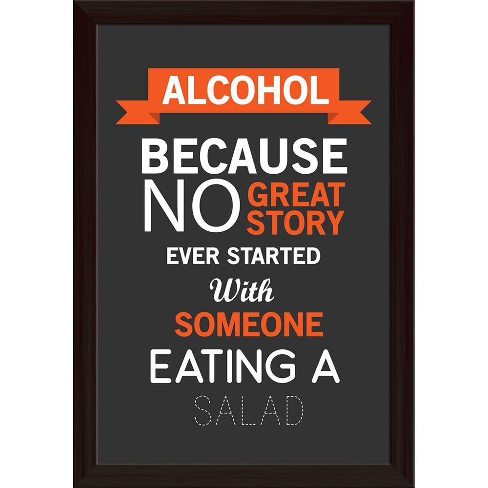 ArtzFolioAlcohol Poster Dark Brown Frame With Glass 13.5 X 19.5Inch