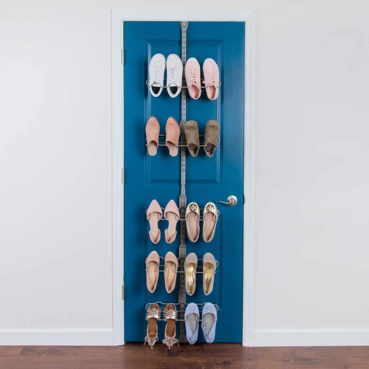 Organized Living Over the Door Shoe Kit - Premium, Nickel