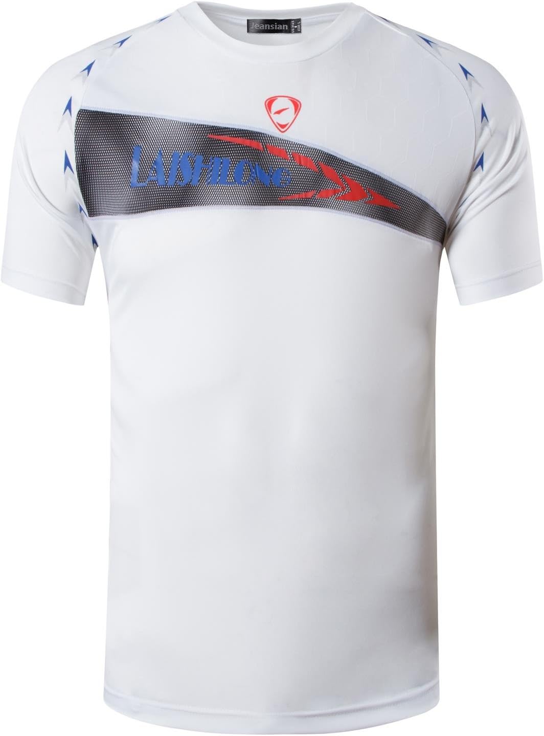 jeansianMen's Sports Wicking Breathable Quick Dry Short Sleeve T-Shirts Tee Tops Running Training LSL189