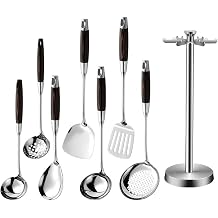 Stainless Steel Kitchen Utensils Practical Skimmer Ladle Spatula Turner Metal Kitchenwares Household Cooking Tool
