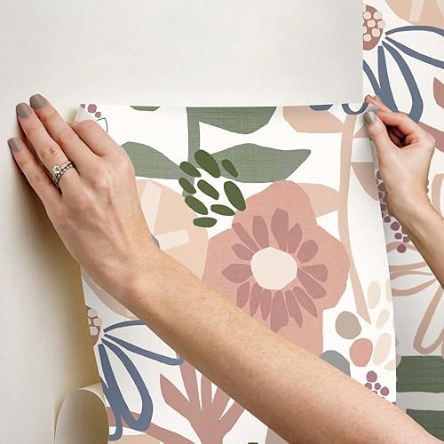 Miniatura 6 de Mr. Kate Desert Floral - Papel tapiz para despegar y pegar, RMK12319RL, color rosa, blanco