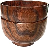 Vista 10 de Tazón de madera hecho a mano, taza, para arroz, sopa, inmersión, café, té, decoración