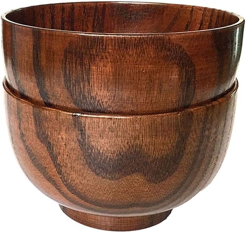Tazón de madera hecho a mano, taza, para arroz, sopa, inmersión, café, té, decoración (2 cuencos de azufaifo, L 5-18 pulgadas de diámetro por 3-18 disponible en Yaxa Costa Rica