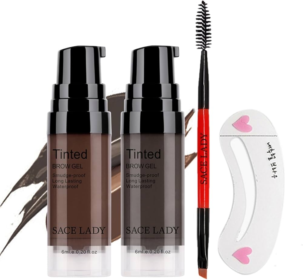 Amazon.com : 2 Colors Long Lasting Eyebrow Gel Set with Eyebrow