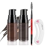 2 Colors Long Lasting Eyebrow Gel Set with Eyebrow Brushes for Waterproof Eyebrow Make Up, Eyebrow Tint Corrector Kit, Intense Brow Color Wax Cream, 2 * 6ml/0.20Fl Oz