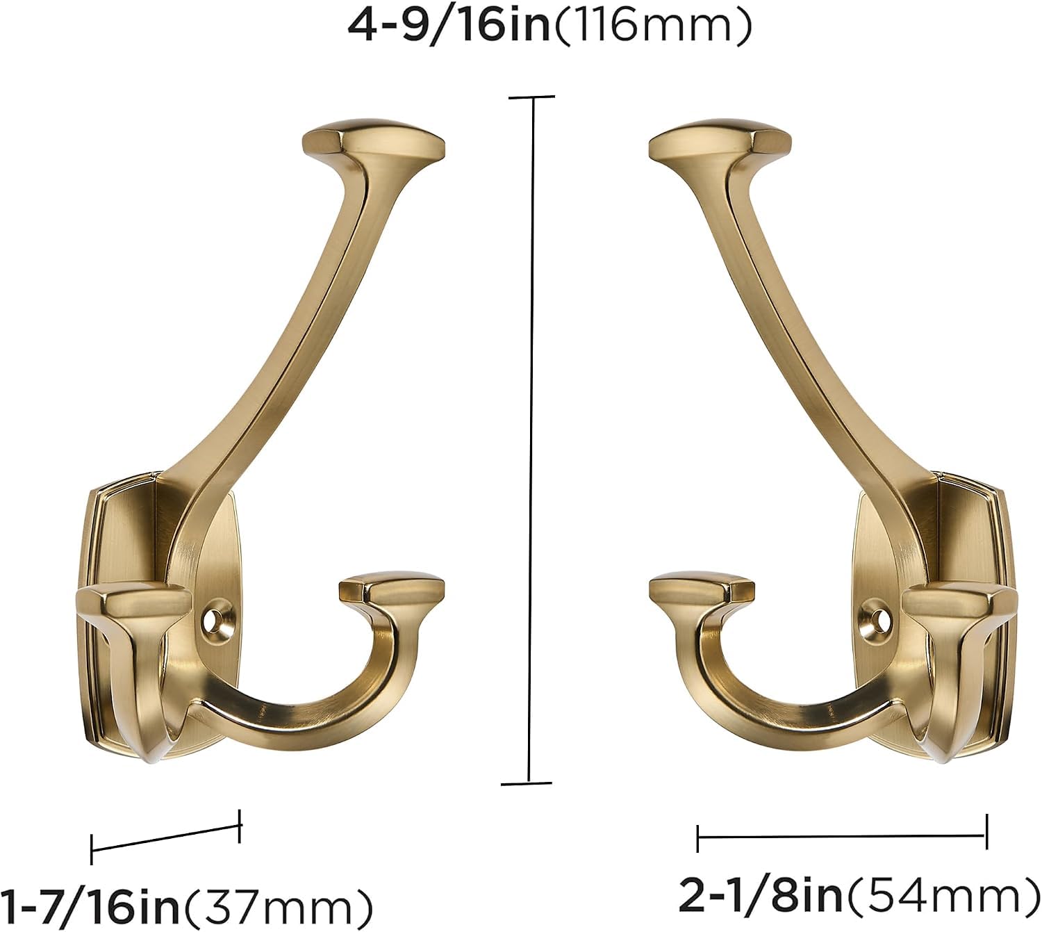 KHTUMEWARE-KHDBSG Champagne Bronze Coat/Robe Hooks in Champagne Bronze — KHTUMEWARE