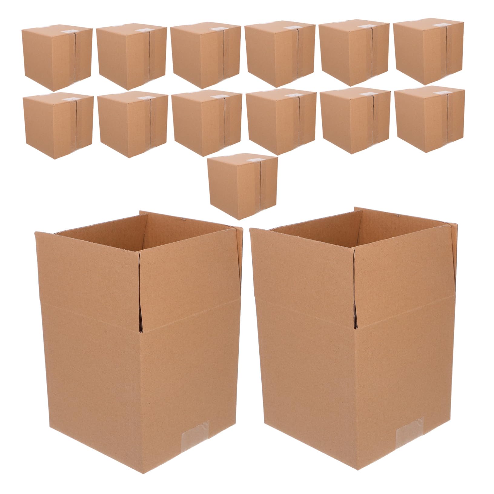 Caja de Envío Cuadrada 15 Piezas de Papel Corrugado | Montaje Fácil, Solución Fiable, Excelente Protección, Pack de 15 Unidades para Paquetes Pequeños