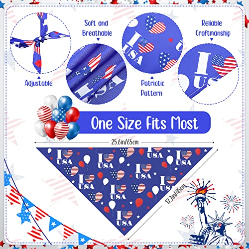60 Pcs 4Th Of July Day Dog Bandanas Patriotic Dog Bibs American Flag Pet Costume Adjustable Dog Cat Holiday Outfit Washable Triangle Scarf Kerchief For Small To Medium Pet #TOP3