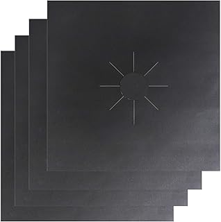 Holzsammlung Gasherd Schutzfolien Abdeckung, Teflon Wieder Nutzbar Antihaftbeschichtung Gas Range Protektoren, Herd Brenne...