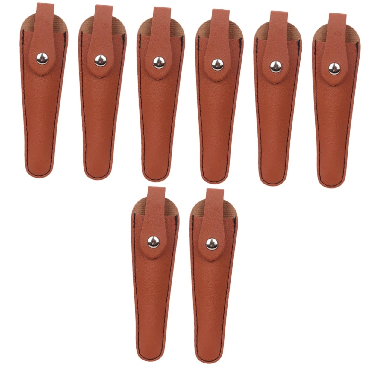 OSOLADY 4sets Hair Cutting Scissor Pouch Hairdressing Scissor Holder Barber Shear Organizer Pu Leather 2pcs*4