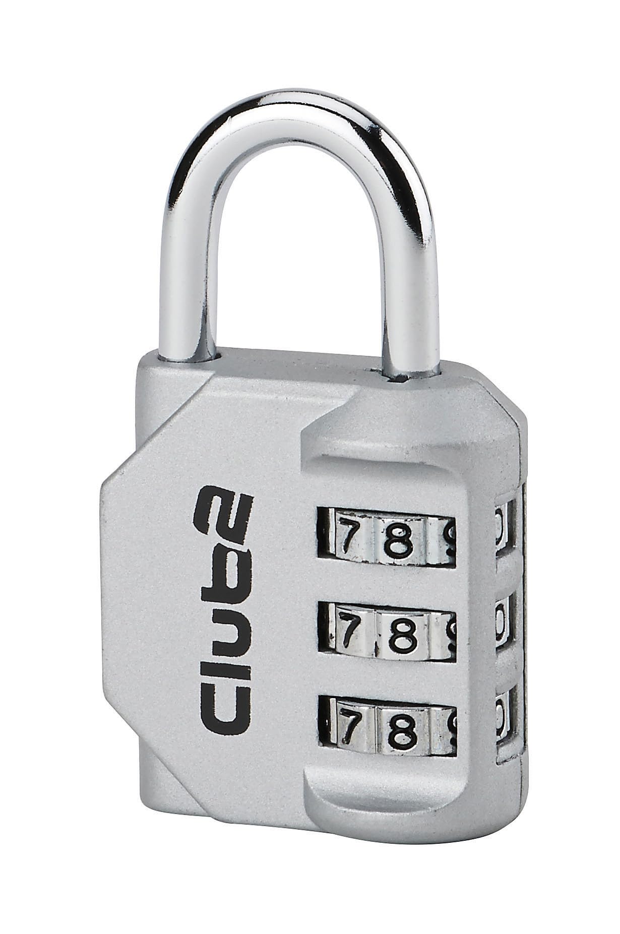 THIRARD Club 2 Padlock – Molded Alloy Body with Resettable 3-Digit Mechanism. Nickel-Plated Steel Handle, 30MM, 1.18 inch - Secure Your Lockers, Toolboxes, and Travel Bags