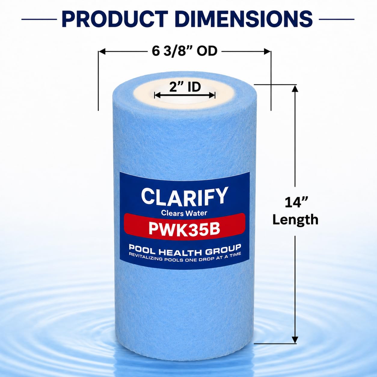 PWK35B Meltblown Lot de 4 filtres spa Meltblown, remplace Hot Springs Limelight Series, Watkins 1642301-1, 78161, 78286, Filbur FC-3921, fabriqué aux États-Unis (4, bleu)