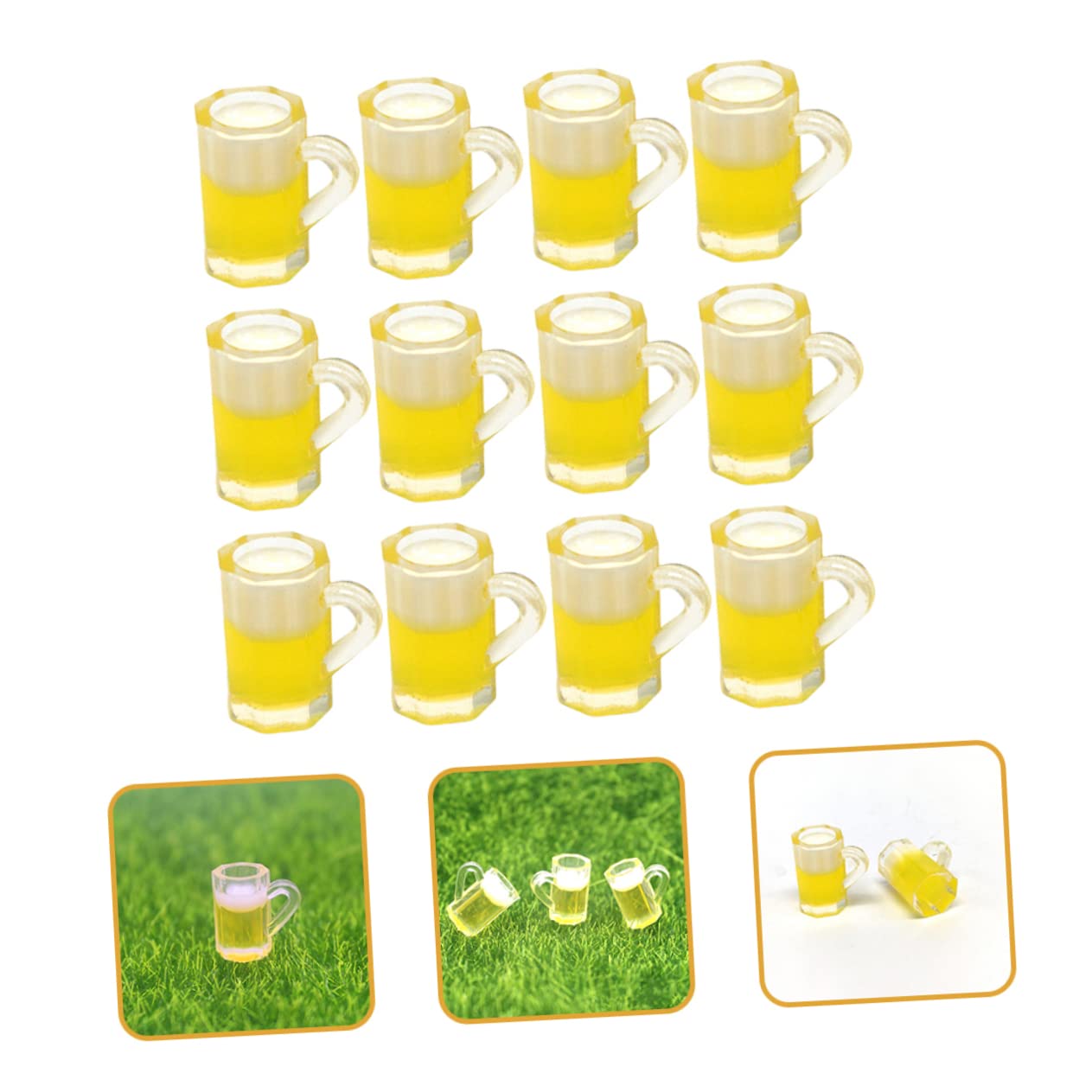 Garneck Spiel Bierkrug 40 Stk Simulation Bierkrug Wohnaccessoires Für Zu Hause Miniatur Mini-bierbecher Maschine Bastelzeug Mikrolandschaft Heimdekoration Netzsieb -hausdekoration -bierkrüge