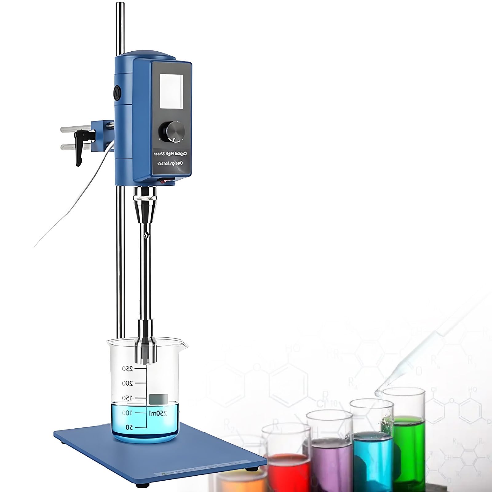 Szybki mikser do ścinania homogenizatora laboratoryjnego, regulowany 2000-28000 obr./min, timer 6000 min, idealne do farb, emulsji dyspersyjnych w zastosowaniach laboratoryjnych
