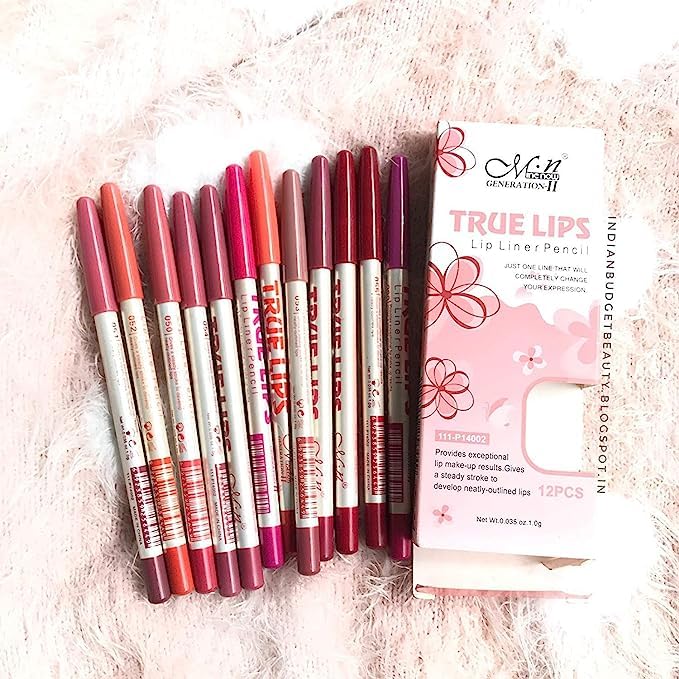 Menow 15cm Waterproof Professional Matte Lip Liner Pencil - Set of 12