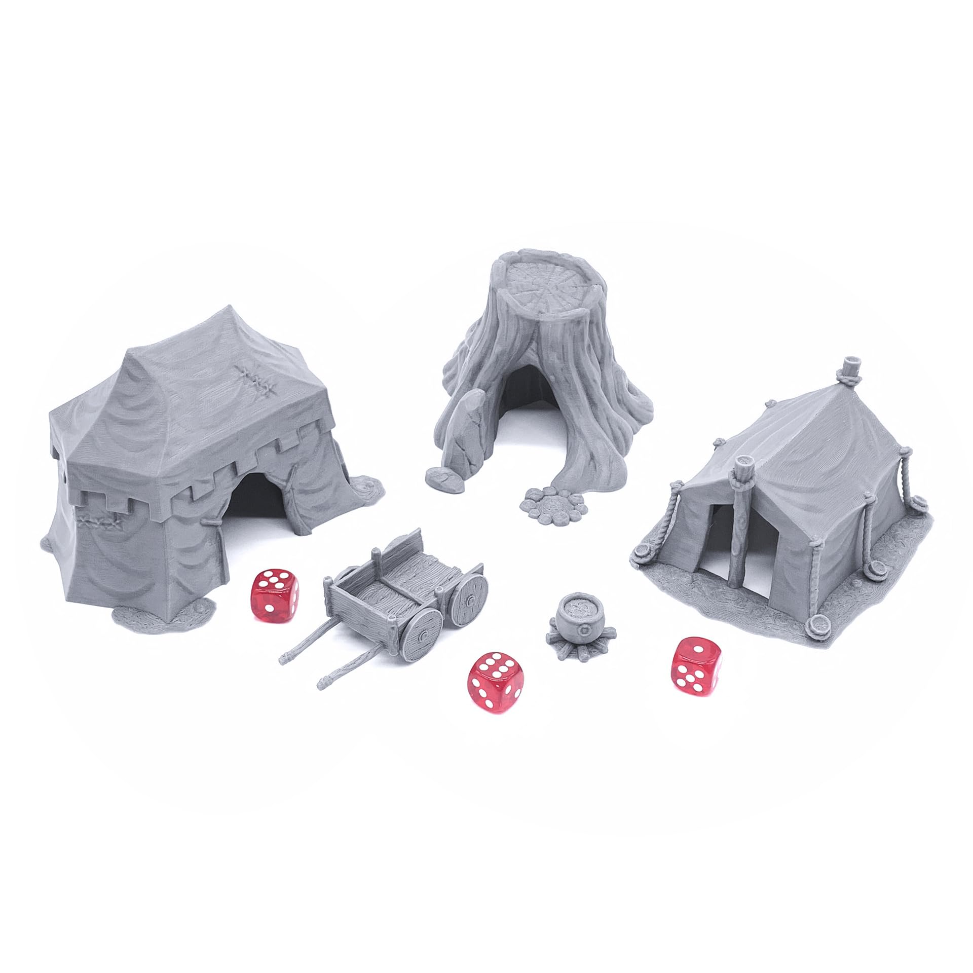 Campement - DND Terrain Compatible with Dungeons and Dragons, 28mm Miniature Wargaming, Tabletop RPGs, Wargame Scenery
