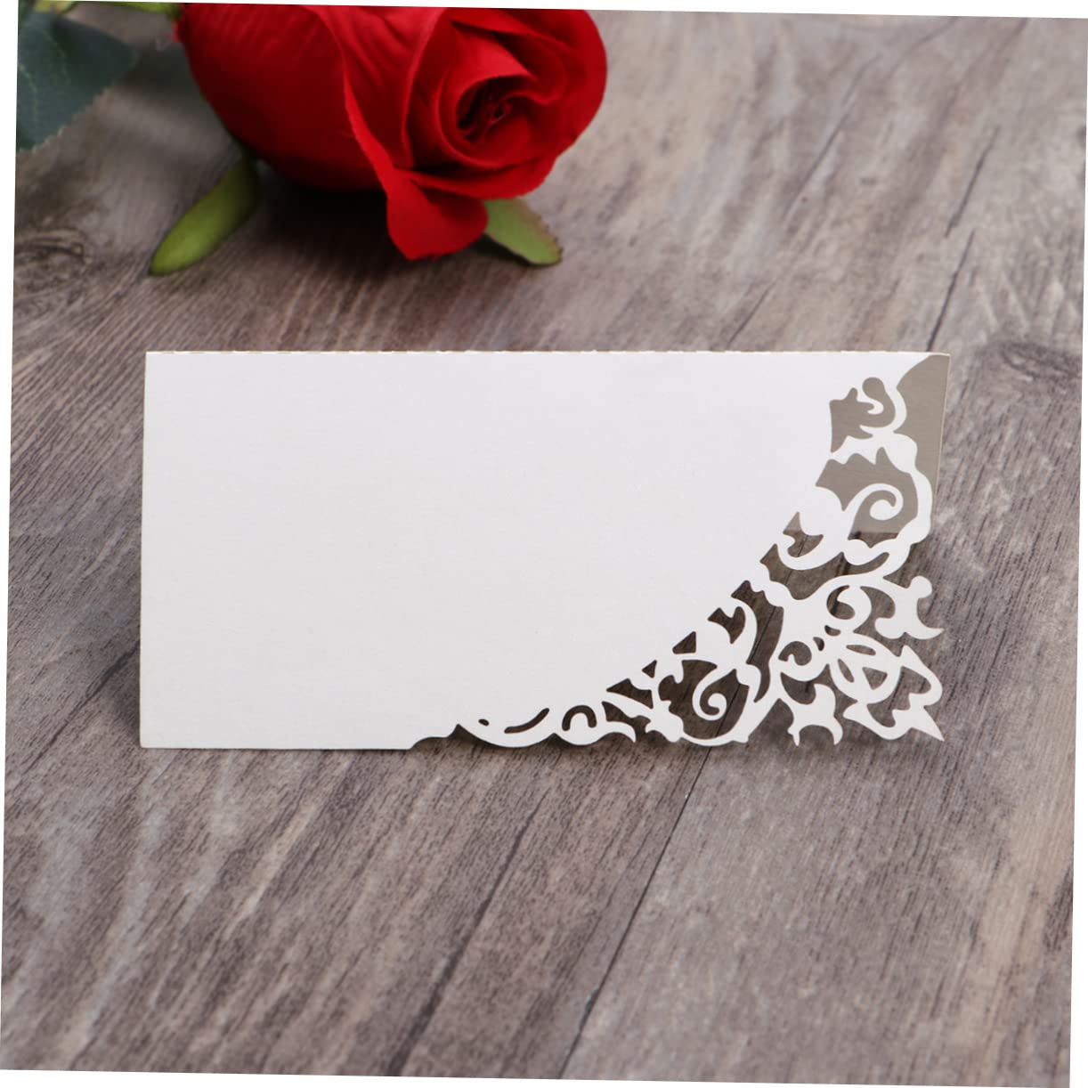 NUOBESTY 200stücke Hochzeitsplatzkarten Mit -ausschnitt Elegante Tischkarten Für Feierlichkeiten Namenskarten Für Hochzeiten Geburtstagsfeiern Und Veranstaltungen