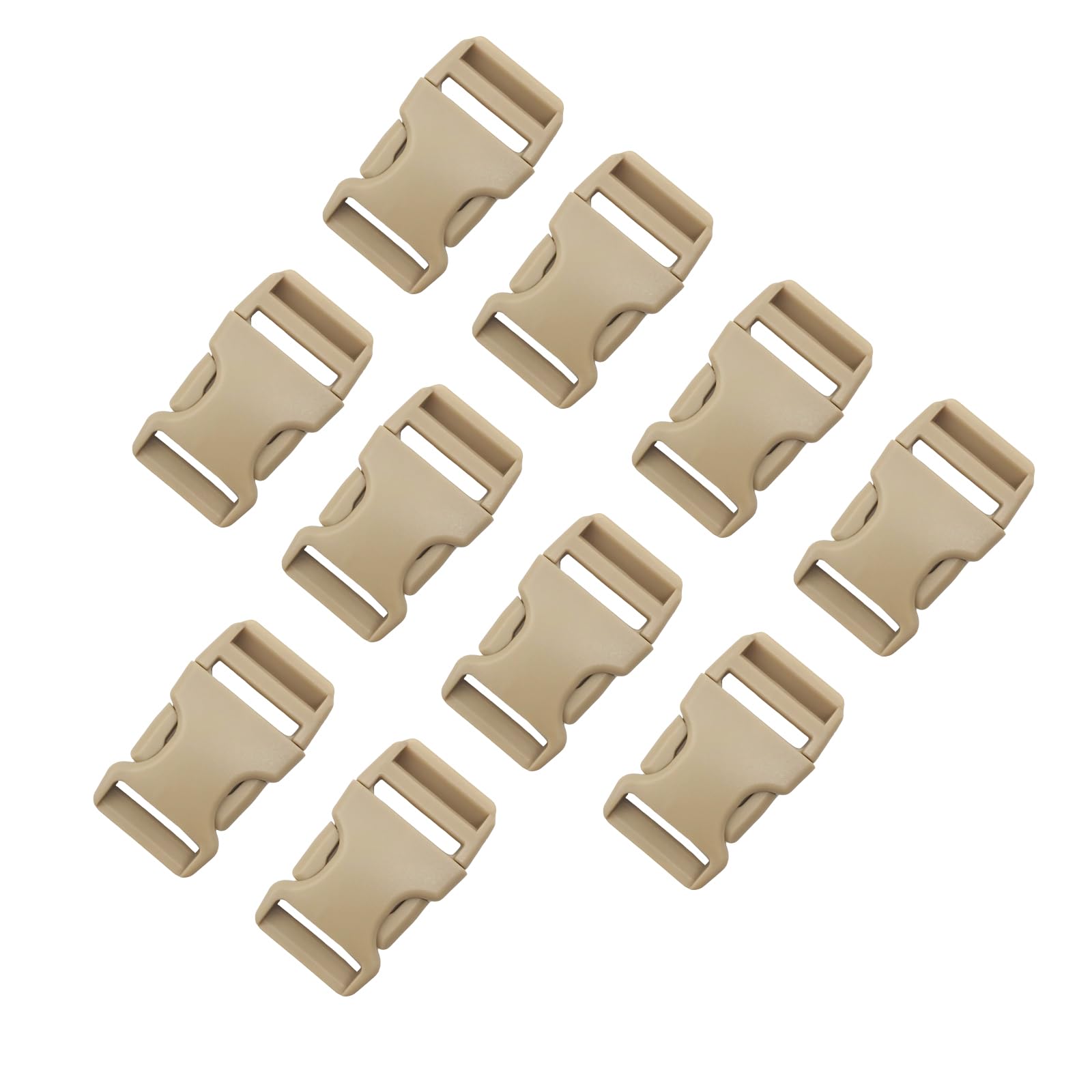 10PCS Plastic Side Release & Ladder Lock Buckles for Straps - 3/4 Inch & 1 Inch Sizes for Backpack