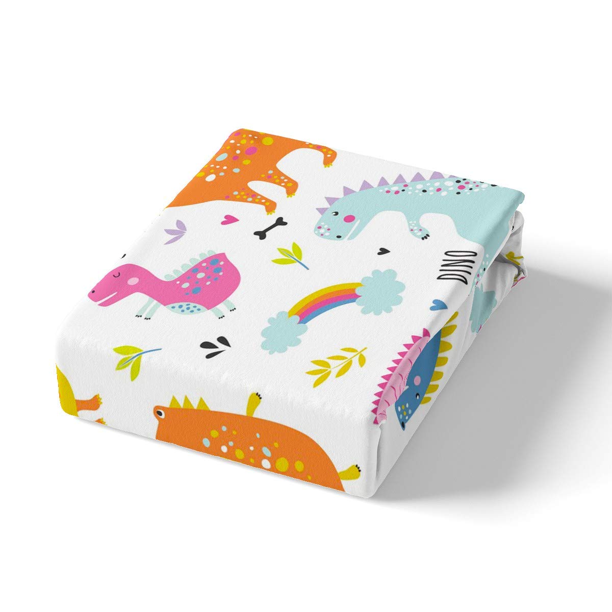 Dino sábanas para niñas, lindos animales de la jungla, ropa de cama con rincones, fauna salvaje, funda de cama, 4 piezas, ropa de cama matrimonial