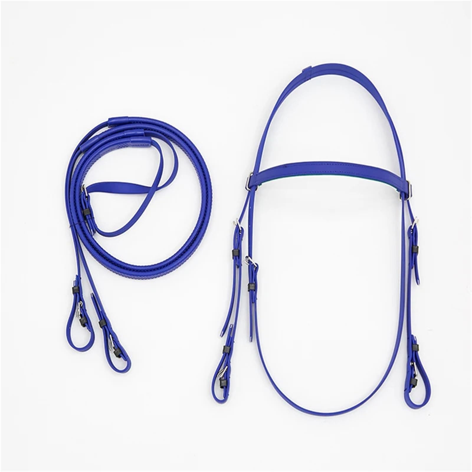 Suministros de arnés, riendas de Caballo, riendas Antideslizantes de Agua, riendas de Agua de Velocidad, Accesorios for Silla de Montar con Cabestro de Caballo para Caballos(Blue)
