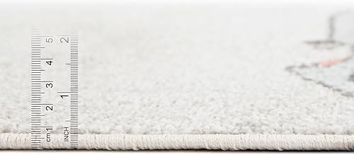 Miniatura 2 de Unique Loom Whimsy Collection - Alfombra rectangular de 2 pies 2 pulgadas x 2 pies 11 pulgadas, grisnegro