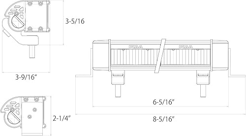 Miniatura 5 de Piaa 22-07206 Kit de barra de luz LED de haz antiniebla amarillo de 6 pulgadas compatible con SAE con arnés de cableado y relé e interruptor