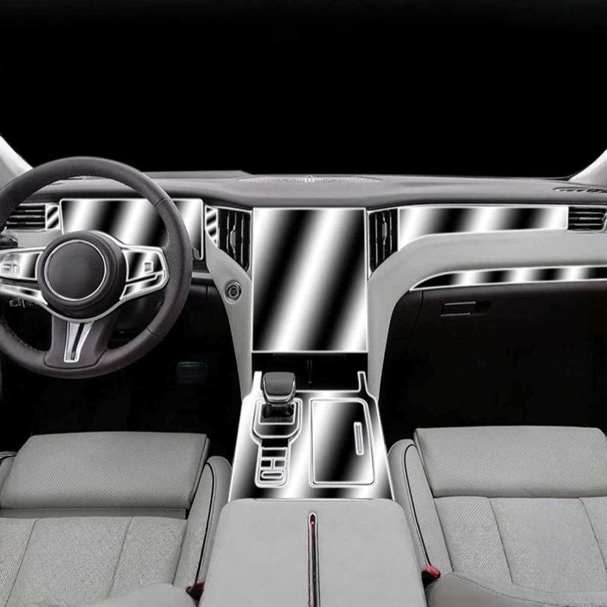 Car Interior Center Console Media Dashboard Navigation TPU Protector Film Anti-Scratch, for FAW HONGQI HS7 2024 2025