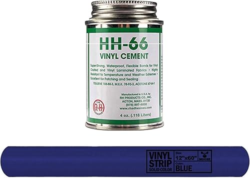 Moose Supply HH-66 Kit de reparación de vinilo Kit de reparación de casa de rebote inflable Negro Incluye adhesivo de 4 onzas y rollo de vinilo